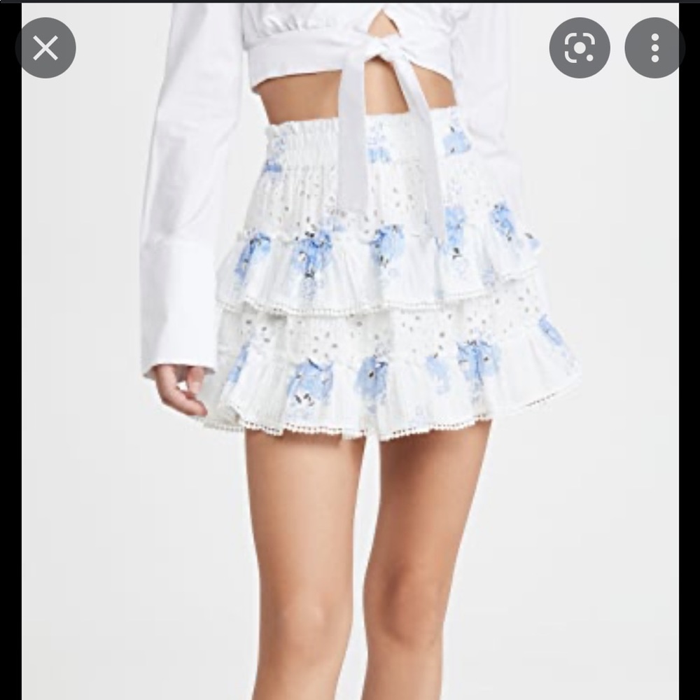 Love shack fancy bliss blue skirt